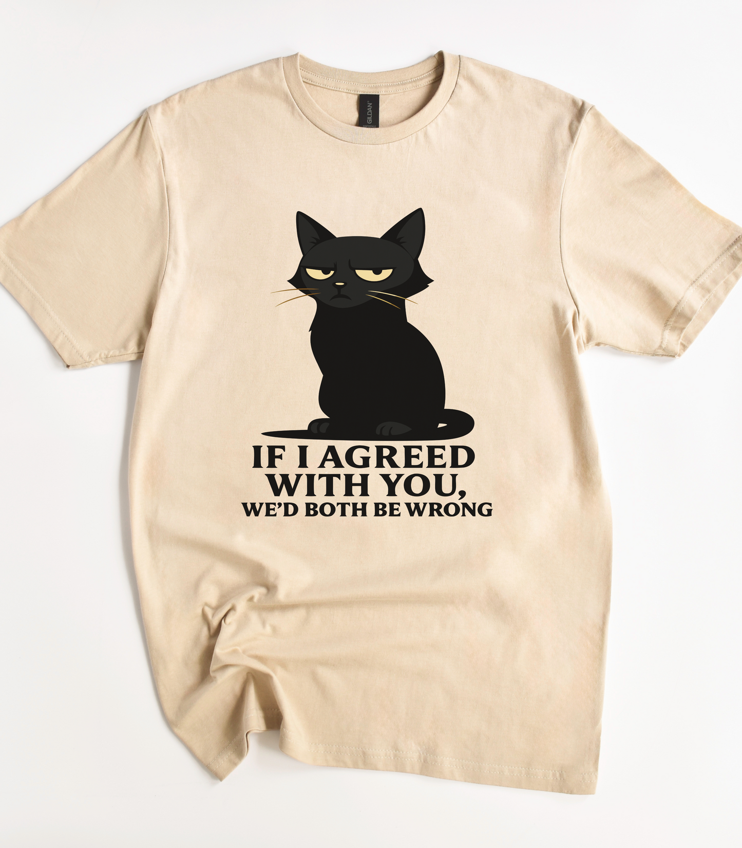 If I Agreed With You We'd Both Be Wrong Black Cat Shirt