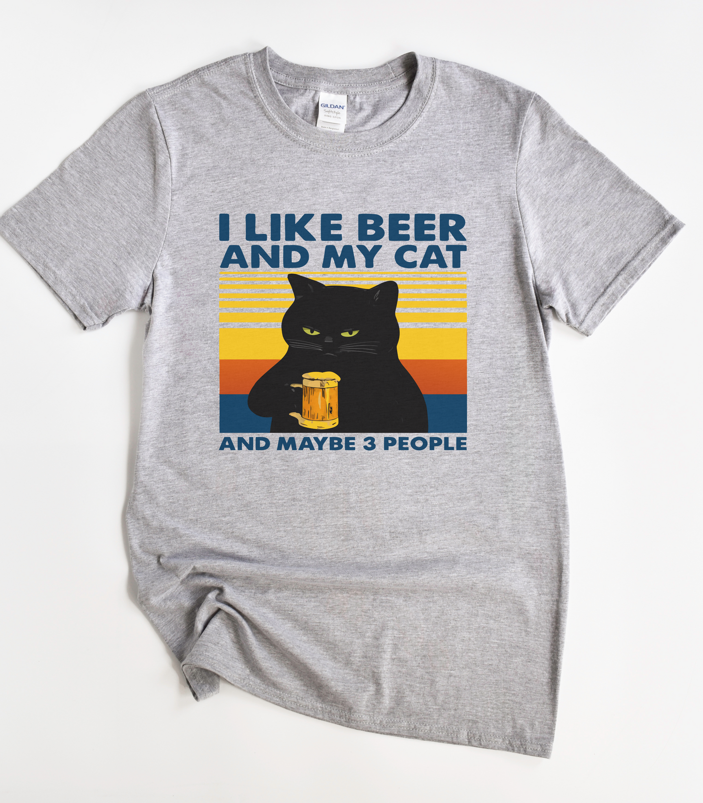 I Like Beer And My Cat And Maybe 3 People T-Shirt