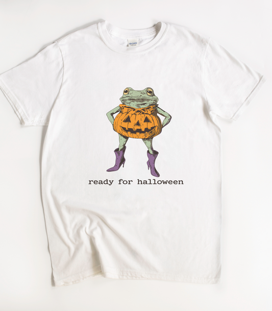 Ready For Halloween Frog Pumpkin Shirt