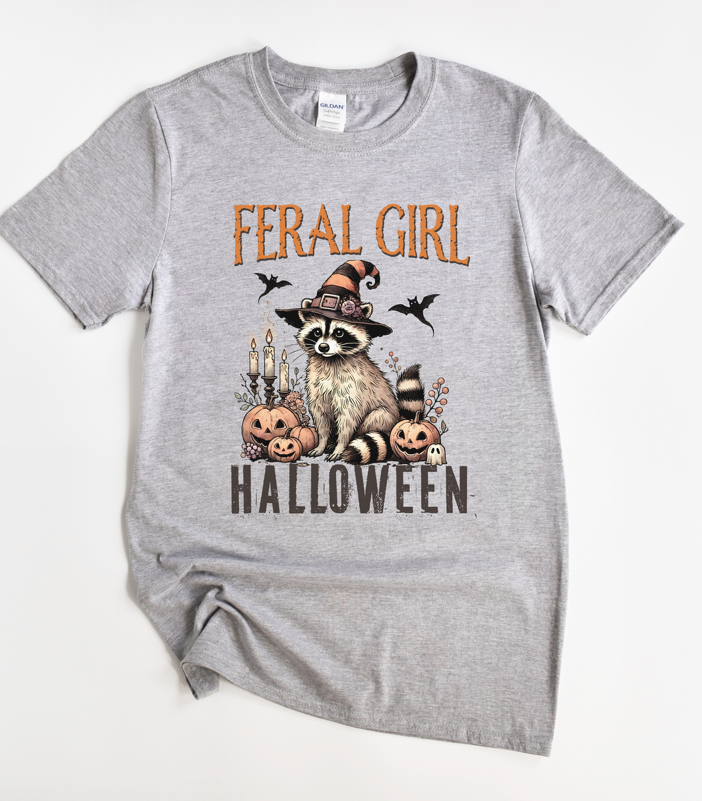 Feral Girl Halloween Raccoon Shirt