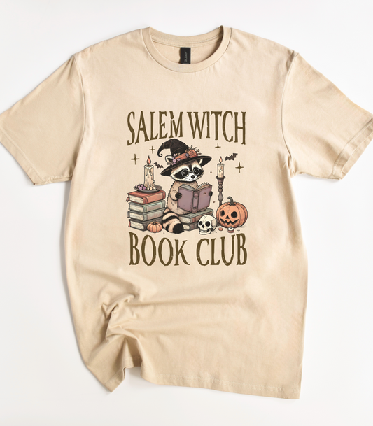 Halloween Salem Witch Book Club Raccoon T-Shirt