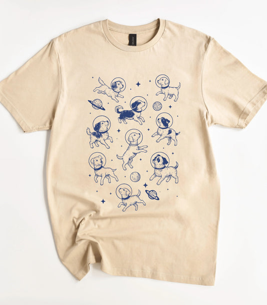 Dogs in Space Funny Dog T-Shirt