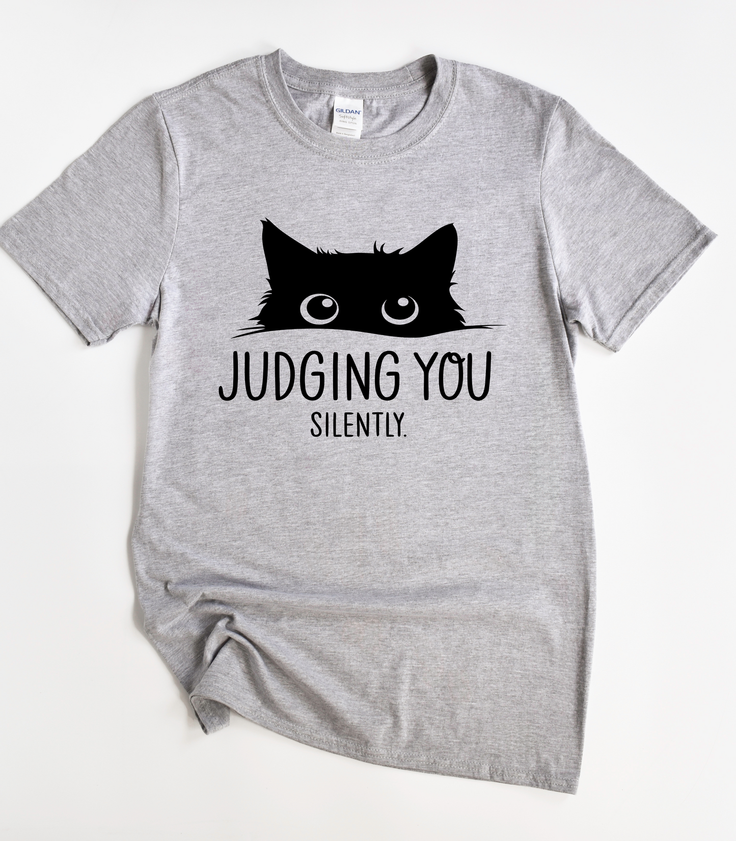 Judging You Silently Black Cat T-Shirt