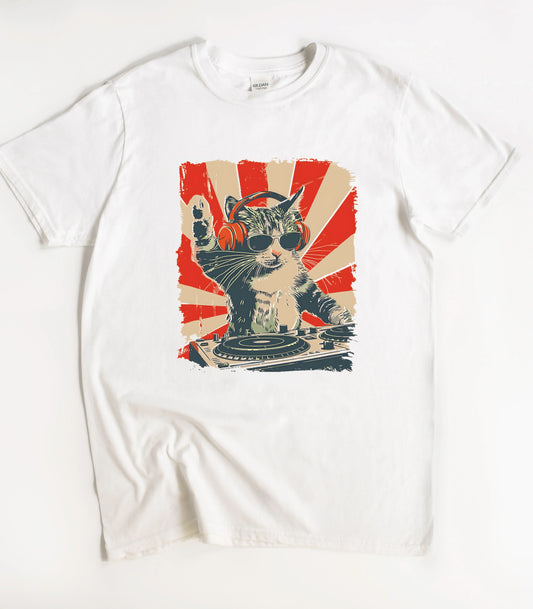 Cool DJ Cat T-Shirt