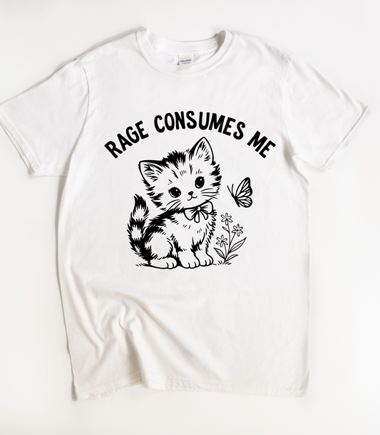 Rage Consumes Me Cute Cat T-Shirt