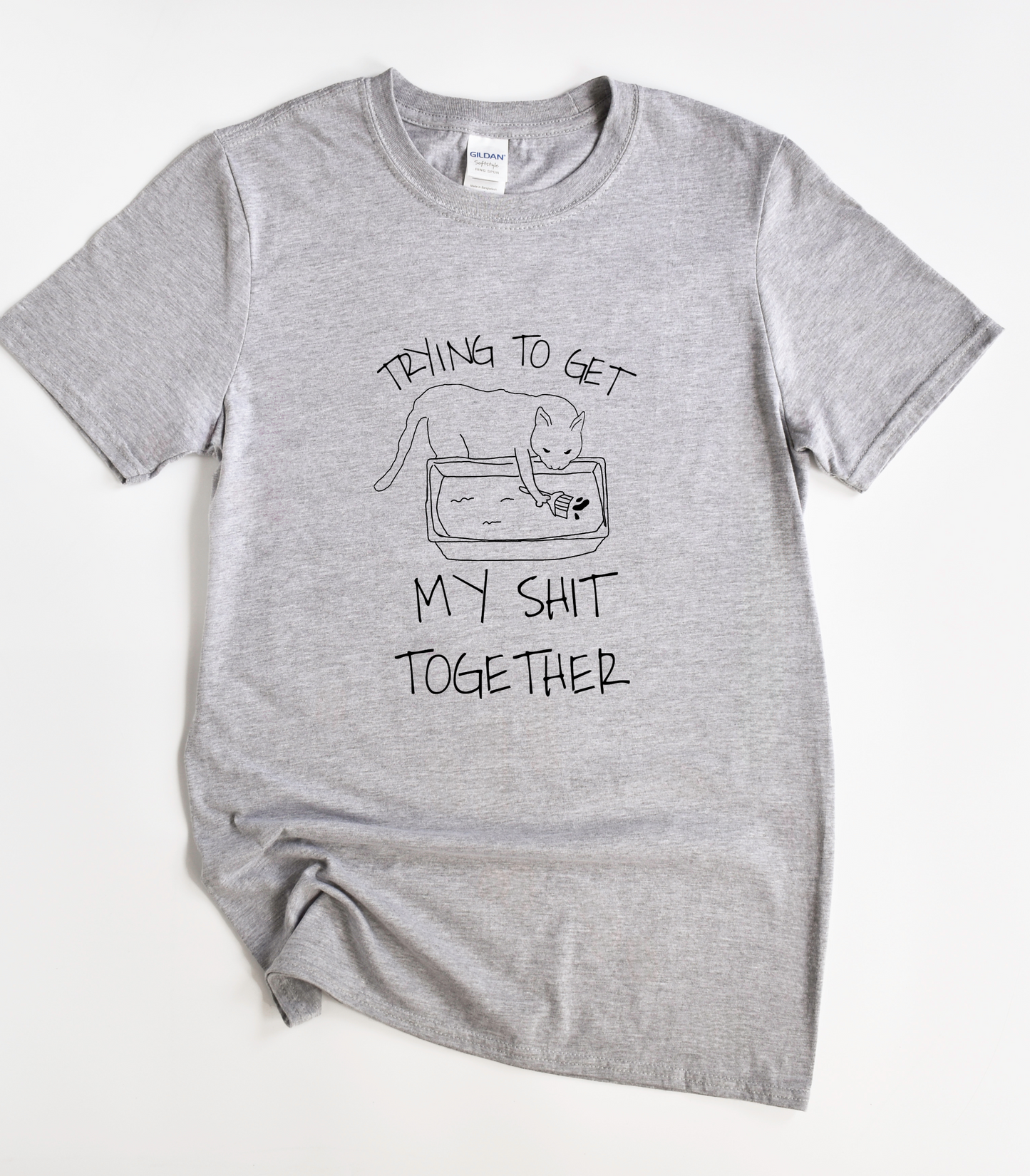 Trying To Get My Shit Together Cat T-Shirt