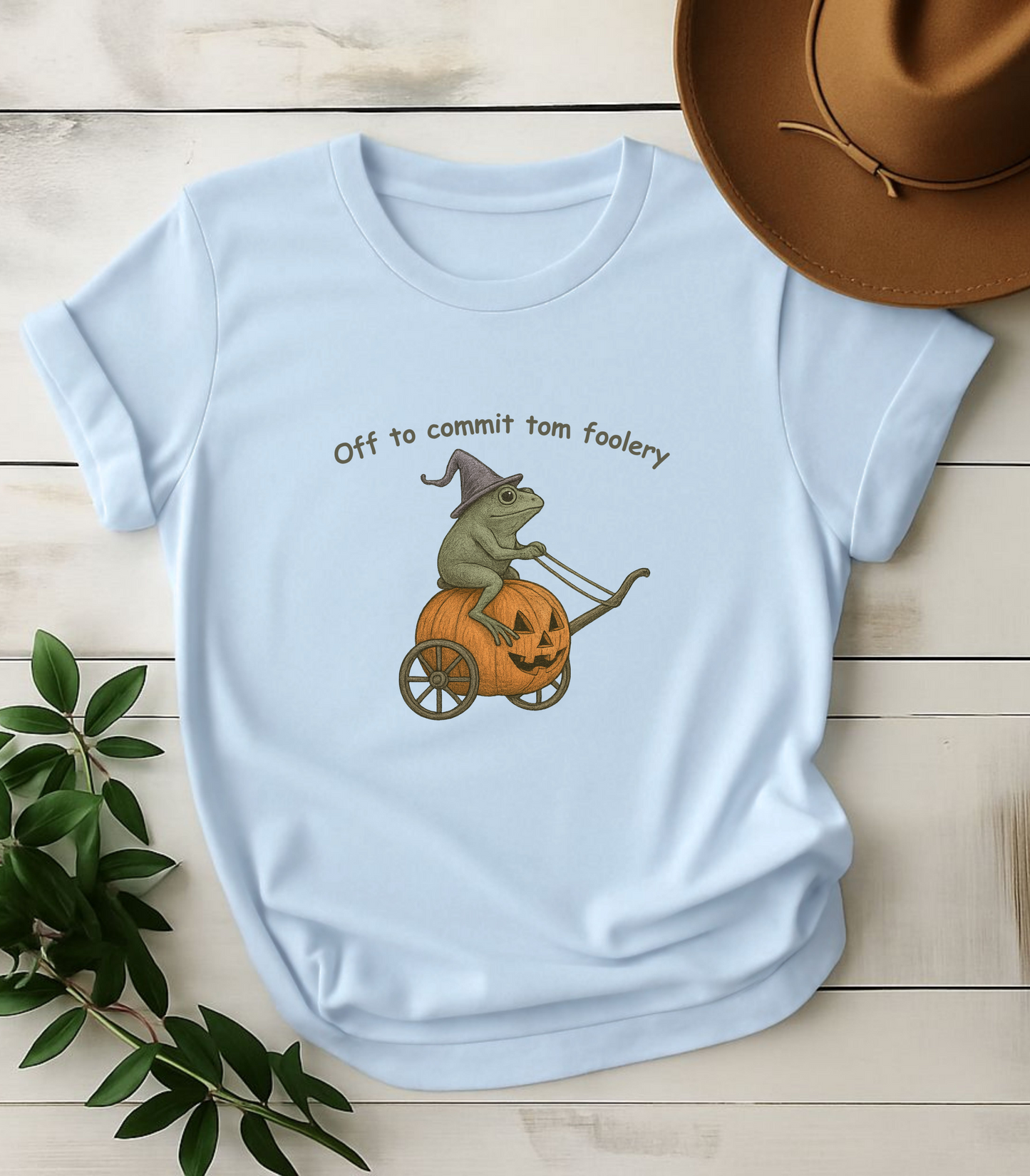 Halloween Frog Off To Commit Tom Foolery T-Shirt