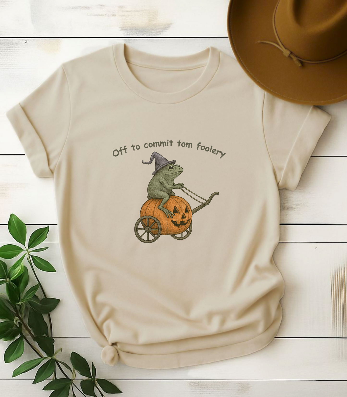 Halloween Frog Off To Commit Tom Foolery T-Shirt