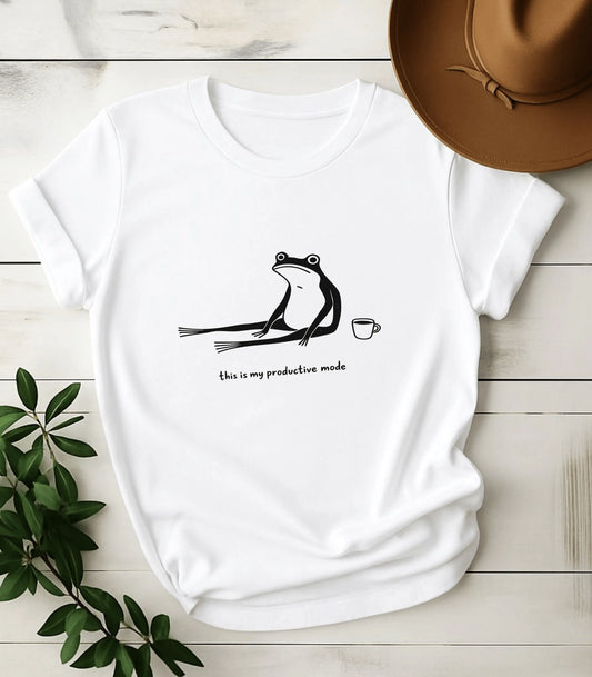 This Is My Productive Mode Frog Funny T-Shirt