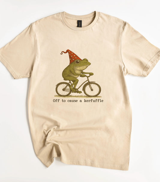 Off To Cause A Kerfuffle Frog T-Shirt
