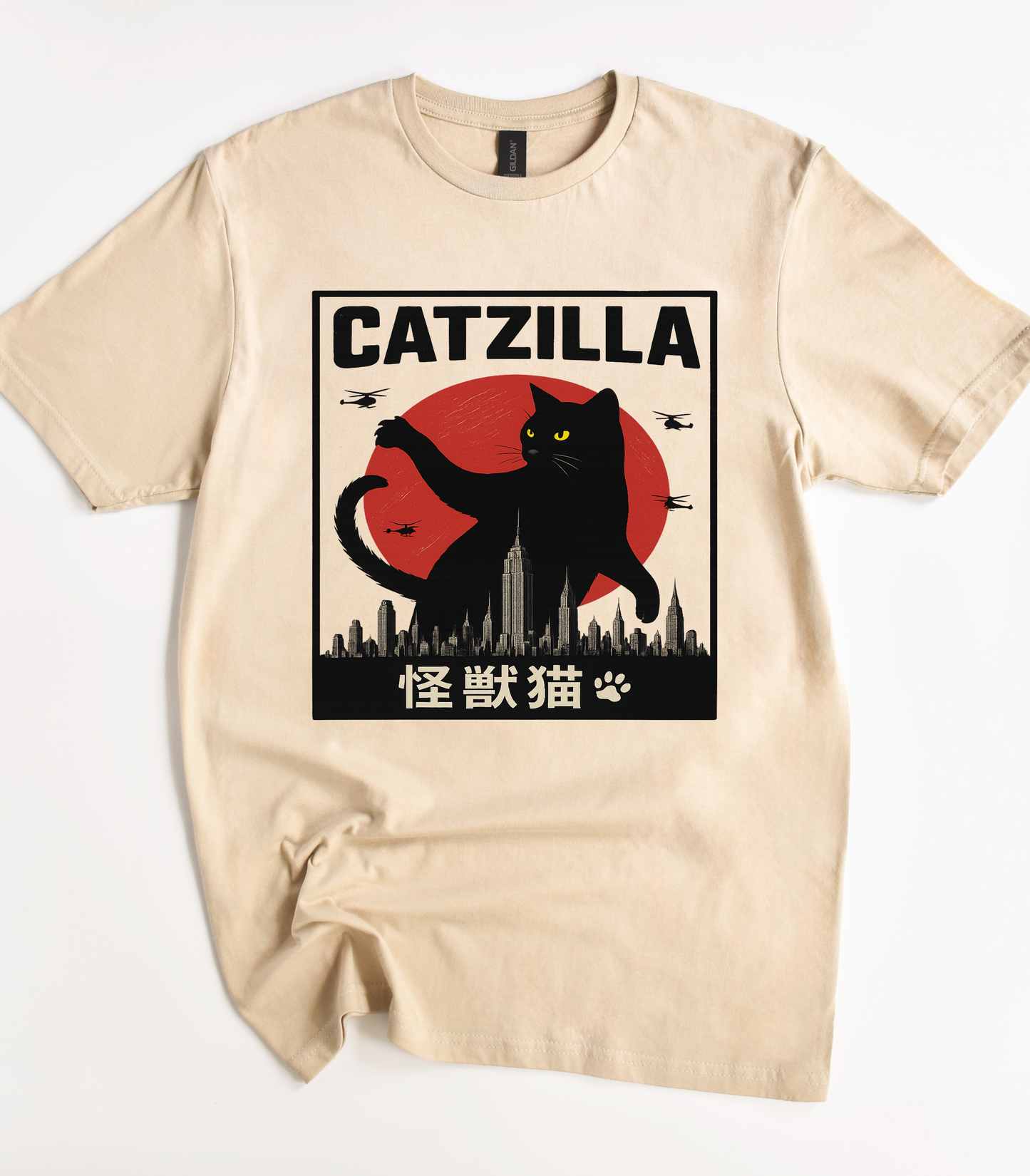 Catzilla Cat Funny T-Shirt