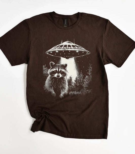 Space Raccoon UFO T-Shirt