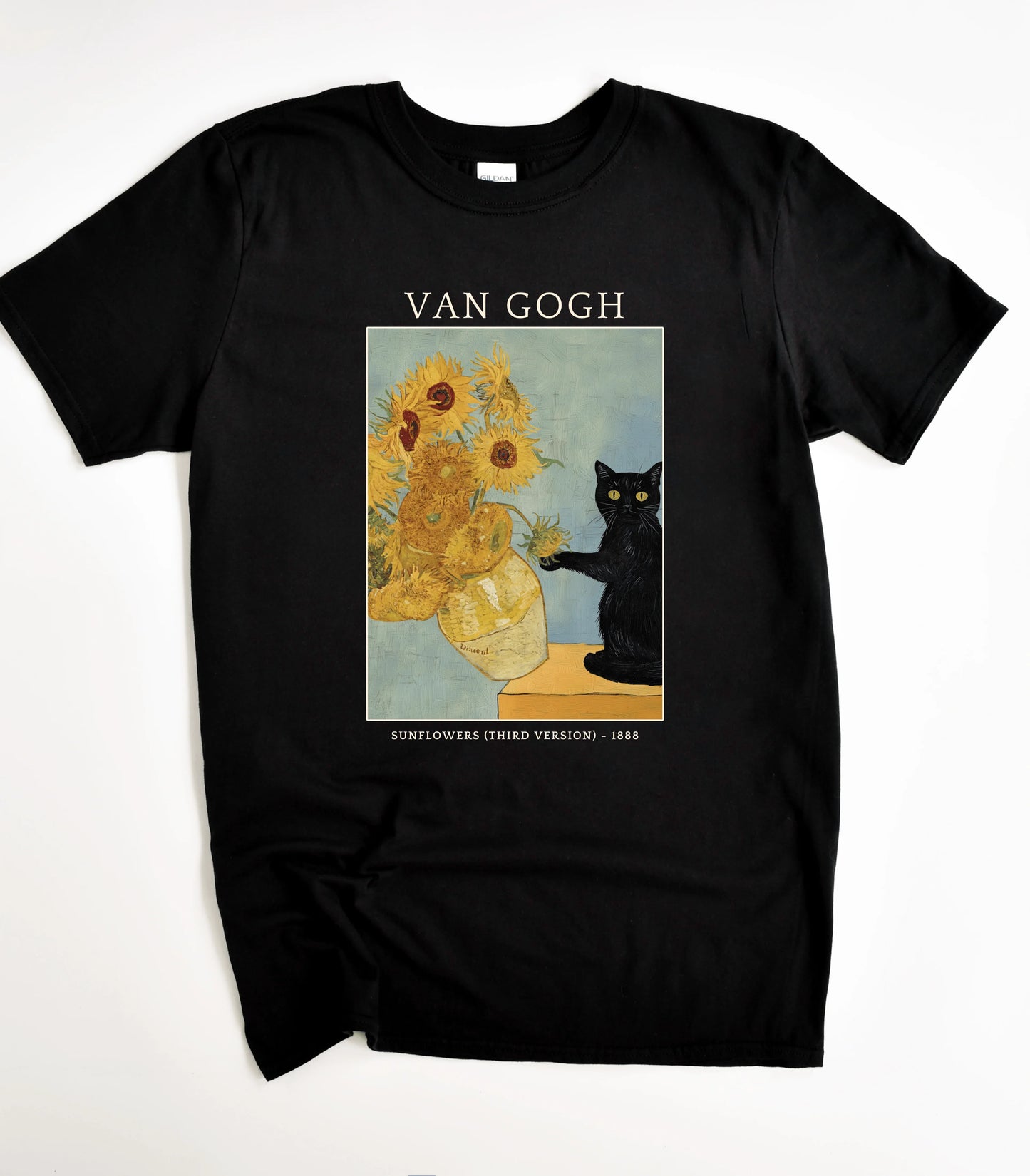 Van Gogh Cat T-Shirt