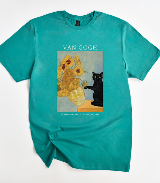 Van Gogh Cat T-Shirt