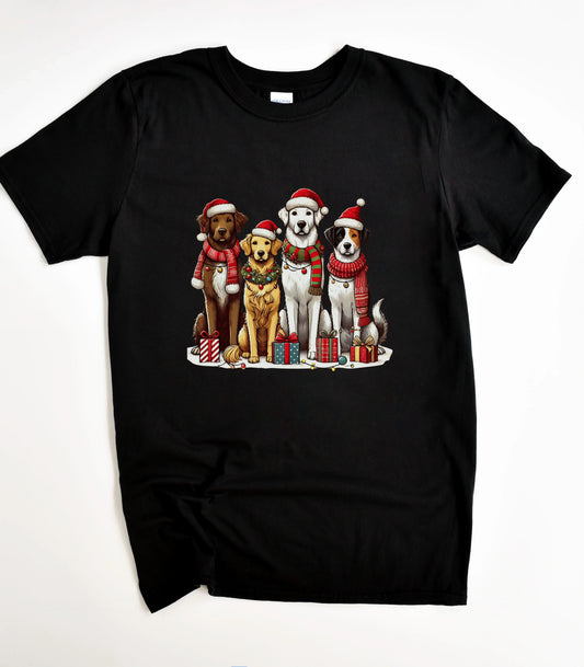 Santa Claus Dogs T-Shirt