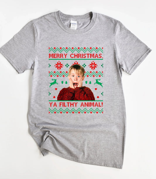 Merry Christmas Ya Filthy Animal T-Shirt