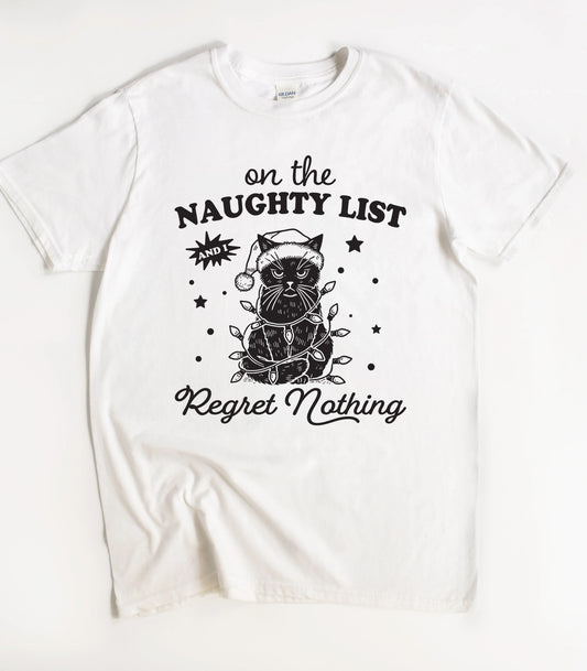 On The Naughty List Christmas T-Shirt
