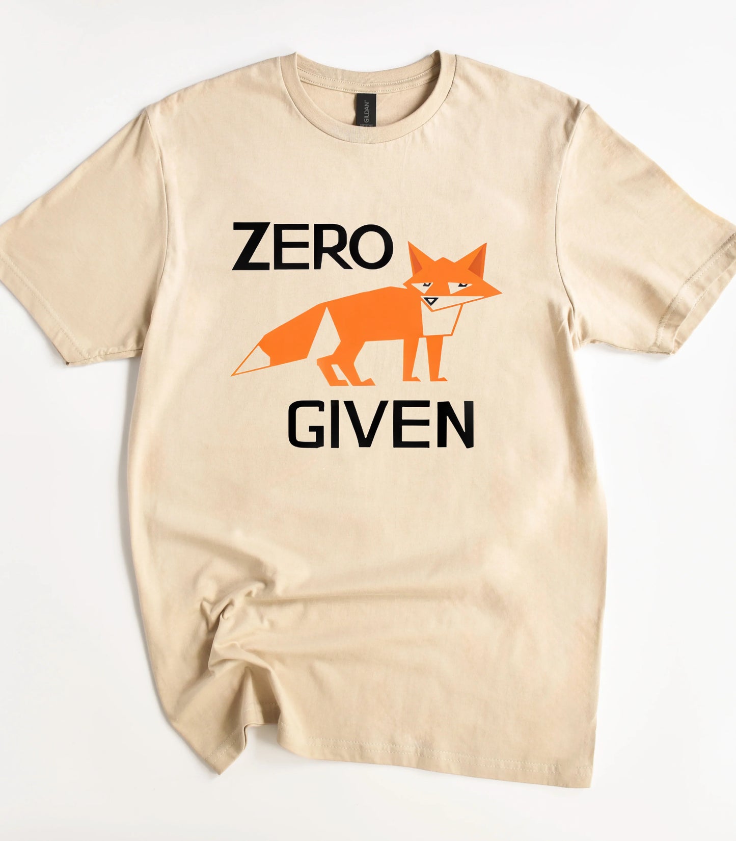 Zero Given fox graphic tee on beige t-shirt