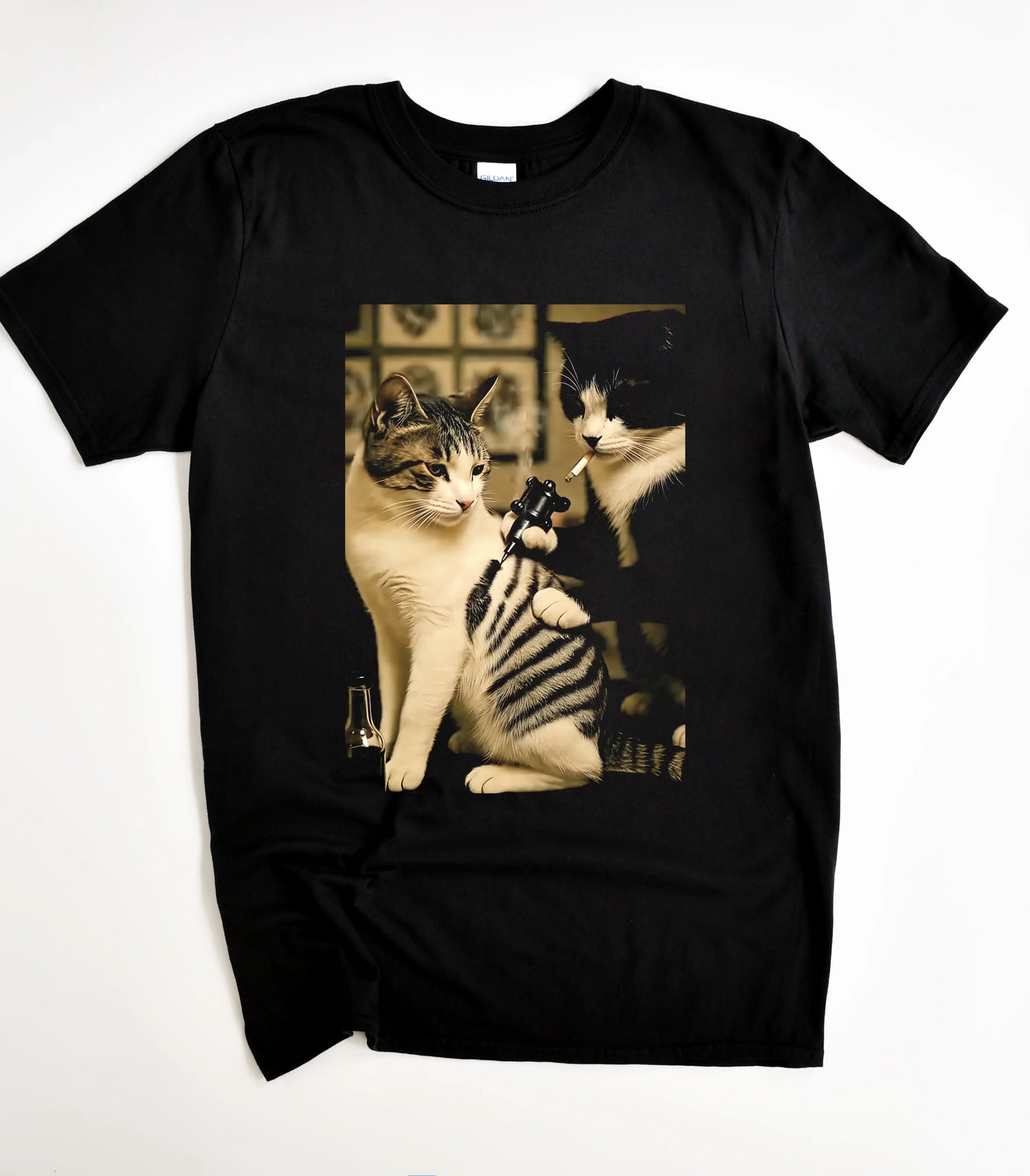 Retro Cat Tattoo T-Shirt