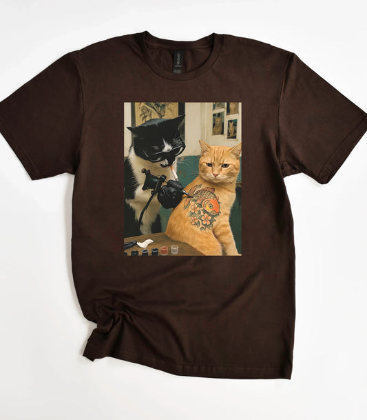 Tattoo Artist Cat T-Shirt