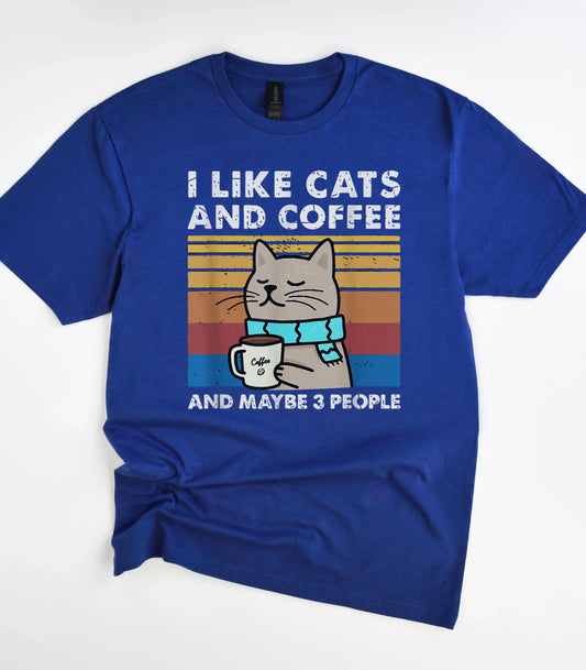I Like Cats And Coffee T-Shirt