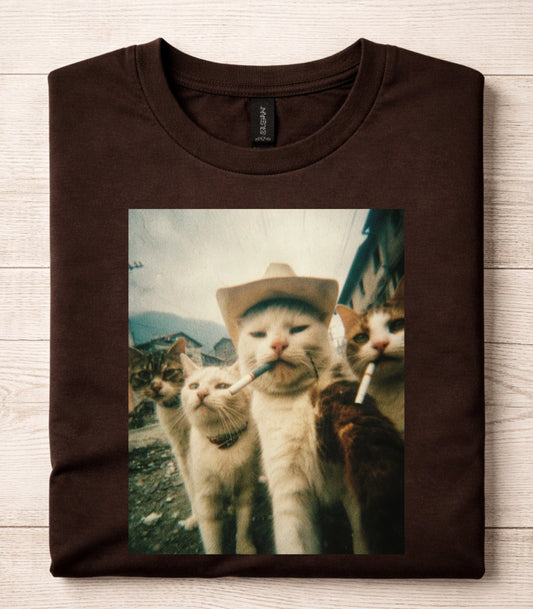 Smoking Cats T-Shirt