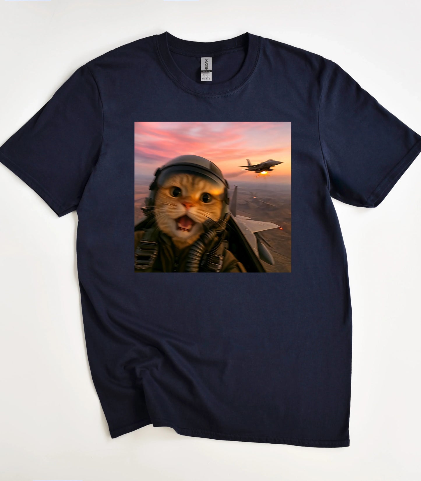 Fighter Pilot Cat T-Shirt