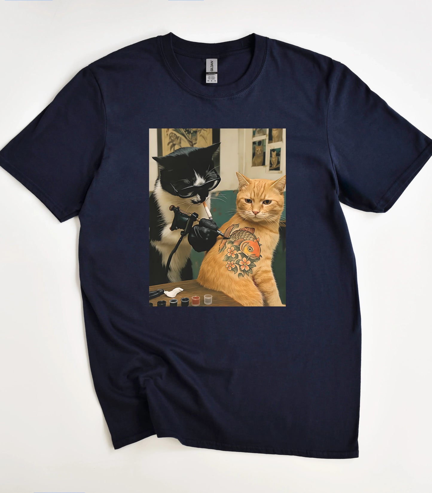Tattoo Artist Cat T-Shirt