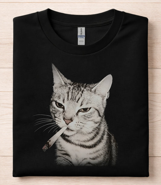 Cigarette Cat T-Shirt
