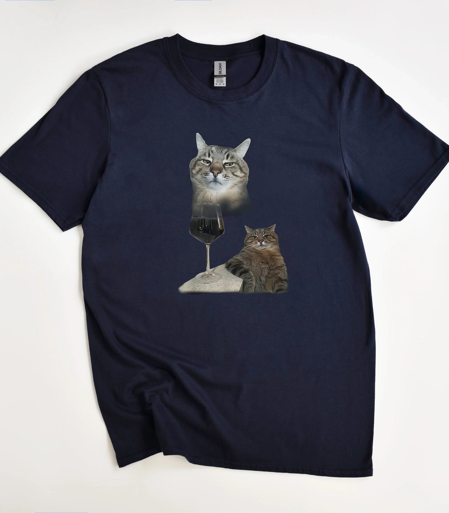 Drinking Wine Cat T-Shirt