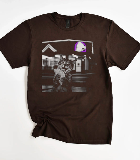 Vintage Cat Eating Taco T-Shirt