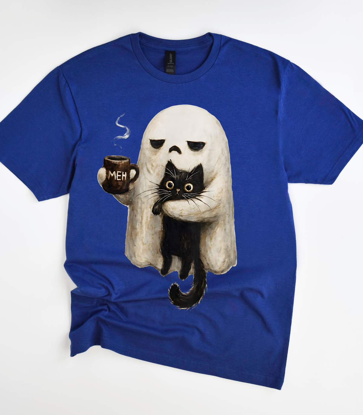 Ghost Cat Spooky Black Cat T-Shirt