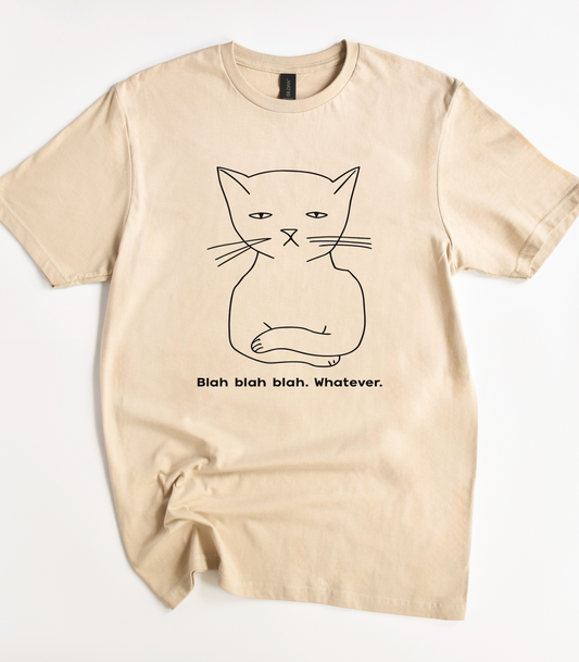 Blah Blah Blah Whatever Funny Cat Shirt