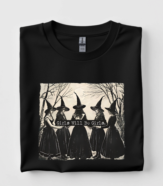 Vintage Girls Will Be Girls Witch Shirt