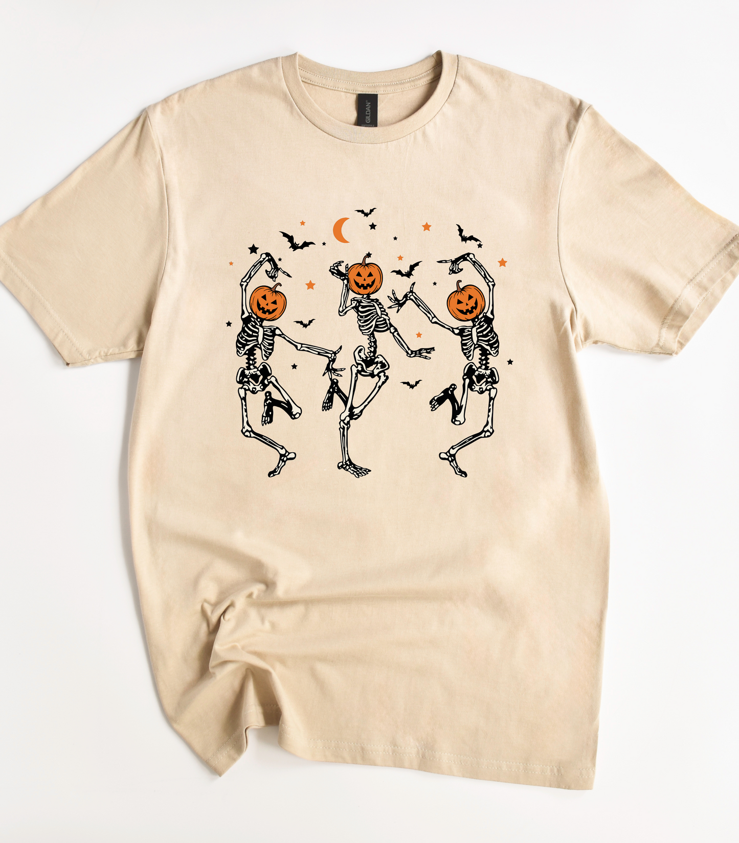 Dancing Pumpkin Skeleton Halloween T-Shirt