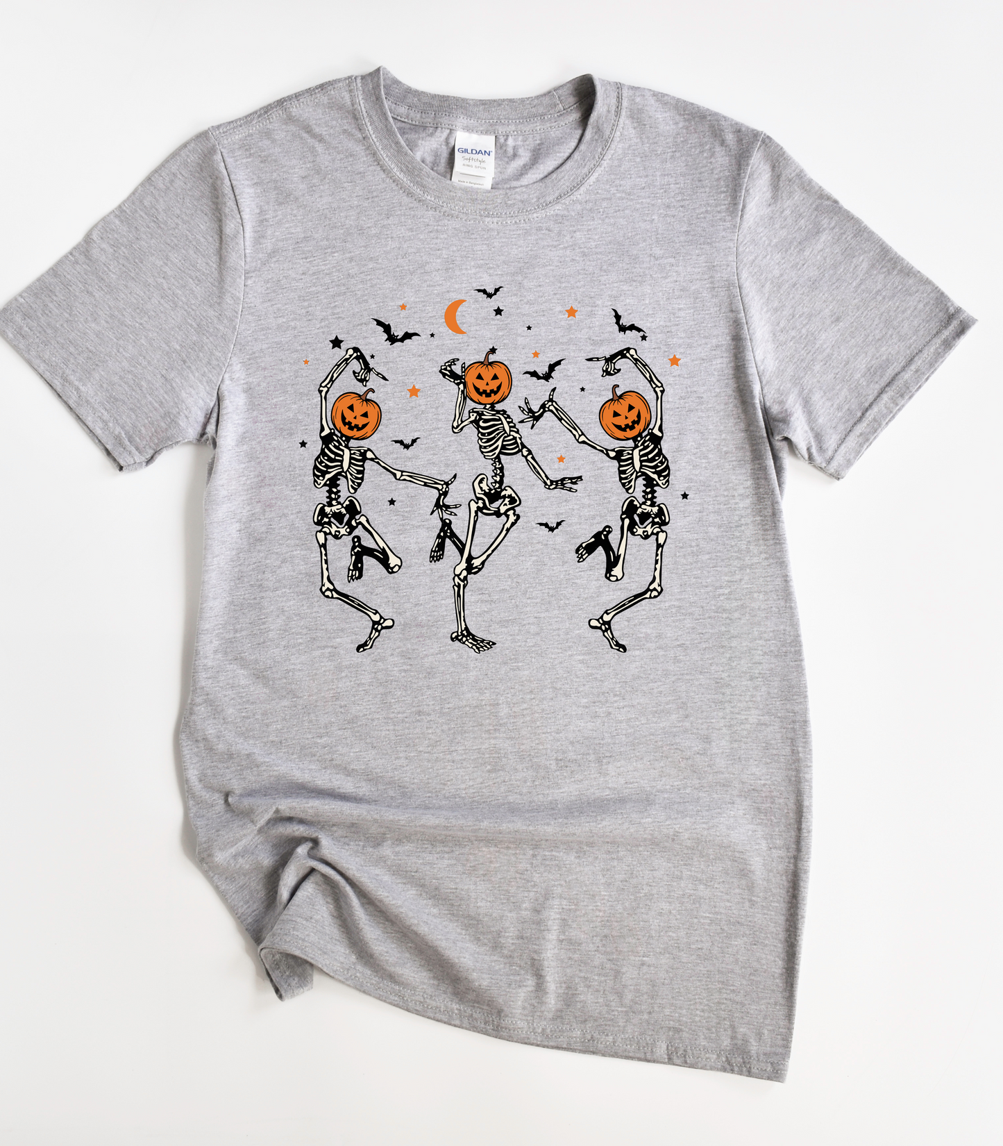 Dancing Pumpkin Skeleton Halloween T-Shirt
