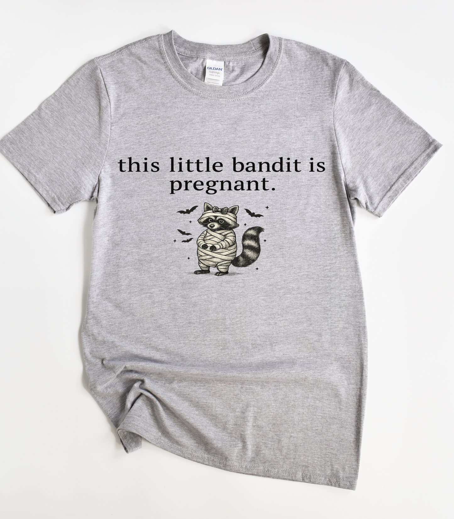 This Little Bandit Is Pregnant Raccoon T-Shirt