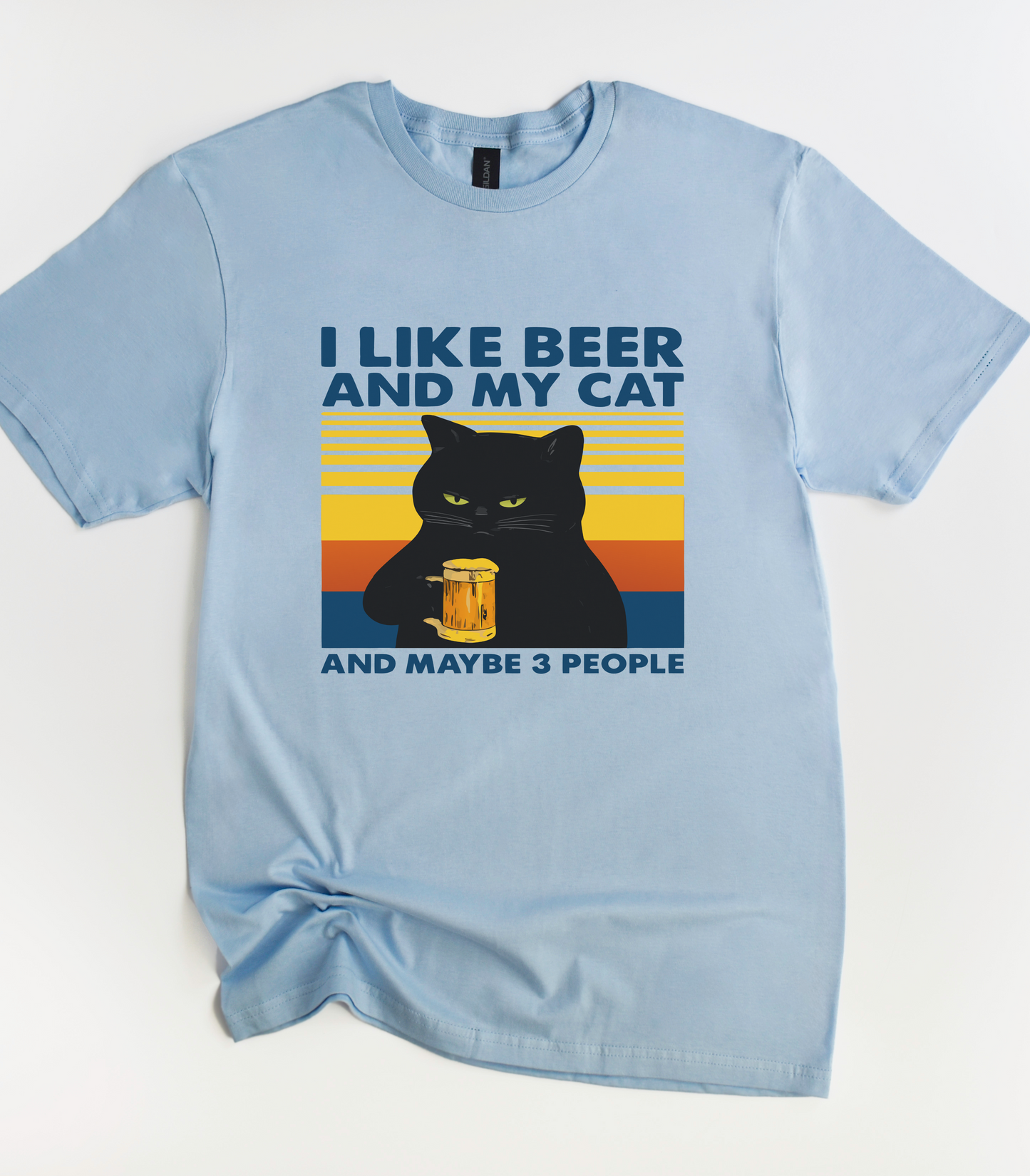 I Like Beer And My Cat And Maybe 3 People T-Shirt