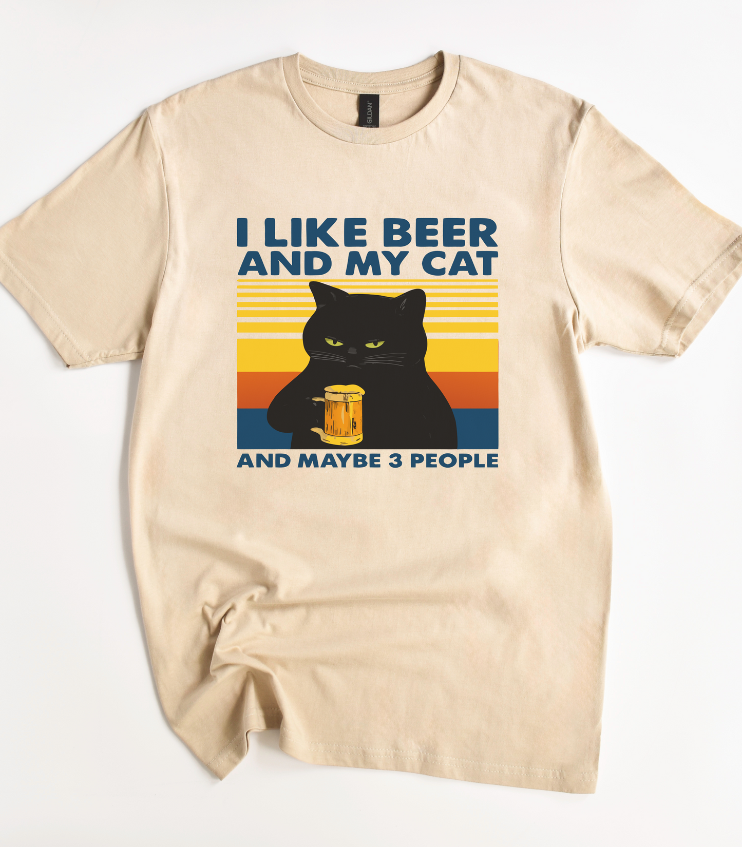 I Like Beer And My Cat And Maybe 3 People T-Shirt