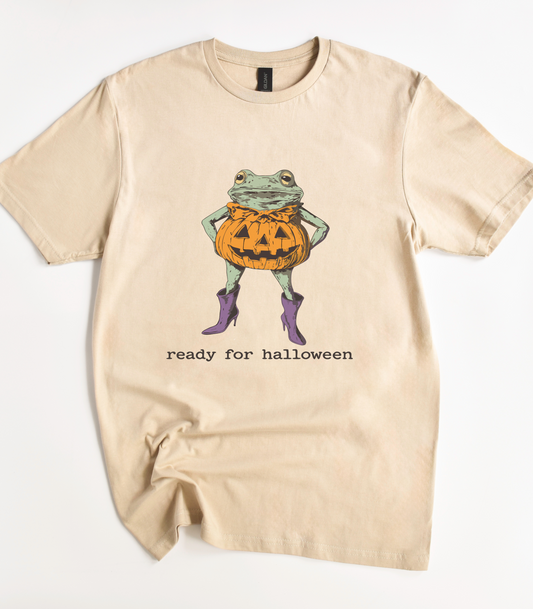 Ready For Halloween Frog Pumpkin Shirt