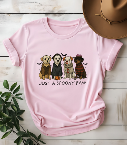 Just A Spooky Paw Halloween Dog Shirt