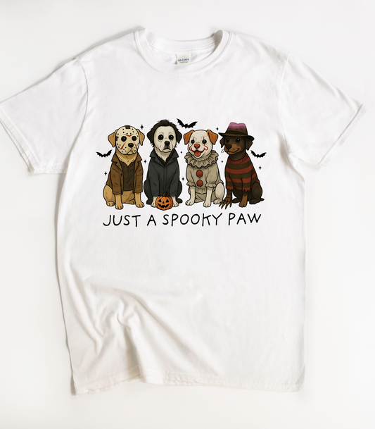 Just A Spooky Paw Halloween Dog Shirt