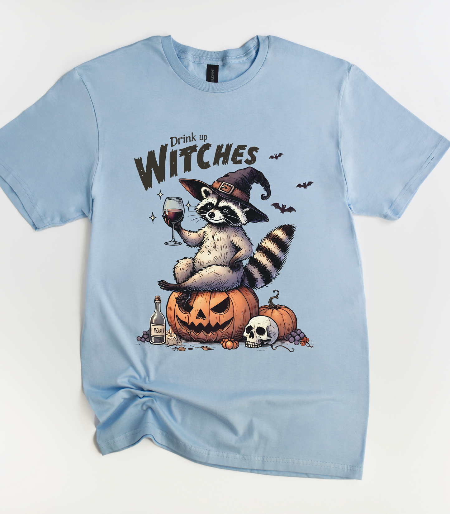 Drink Up Witches Raccoon Halloween T-Shirt