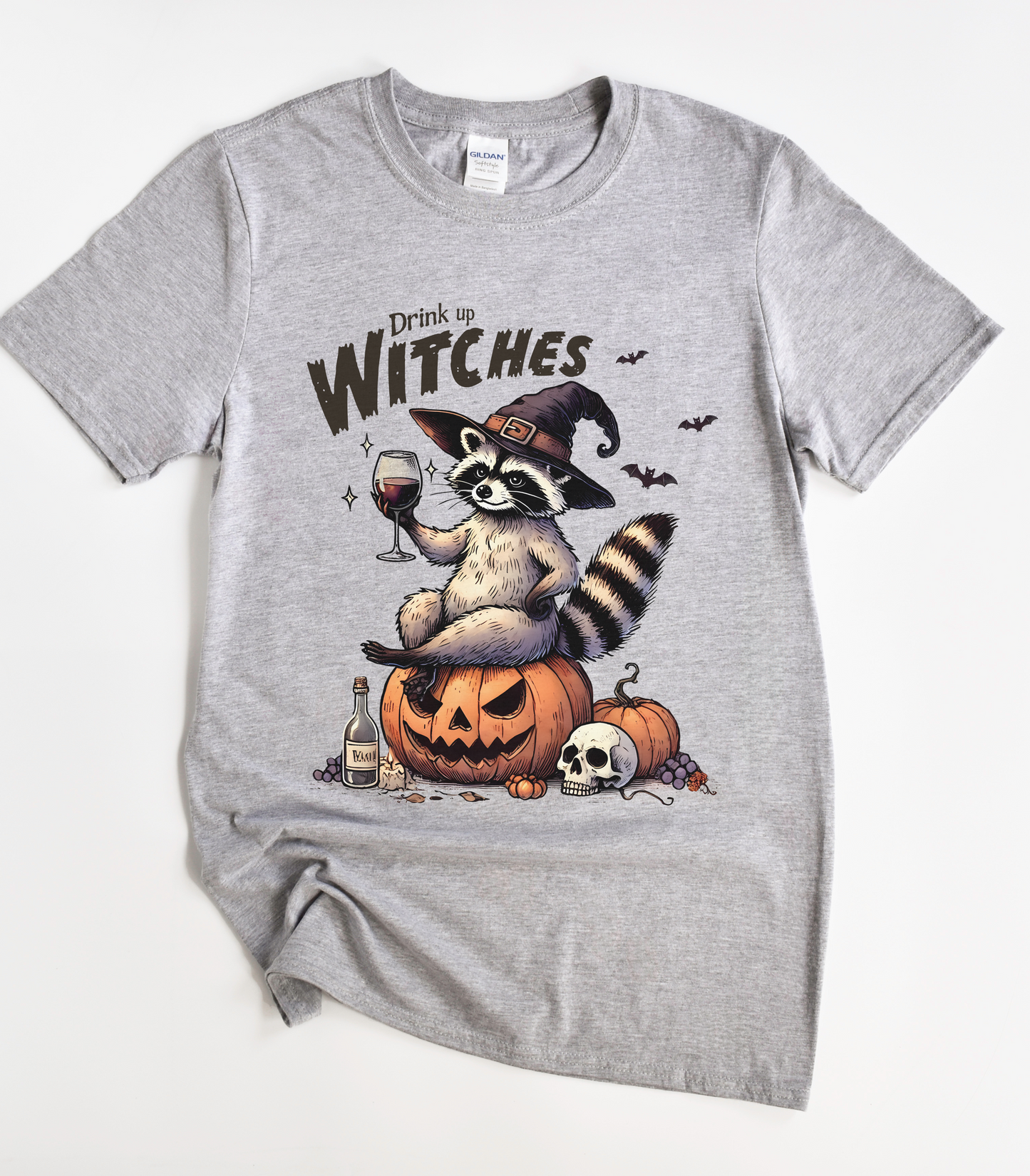 Drink Up Witches Raccoon Halloween T-Shirt
