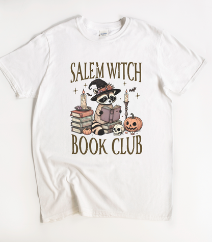 Halloween Salem Witch Book Club Raccoon T-Shirt
