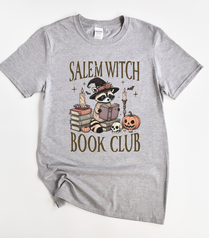 Halloween Salem Witch Book Club Raccoon T-Shirt