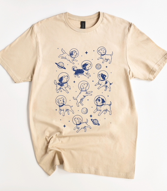 Dogs in Space Funny Dog T-Shirt