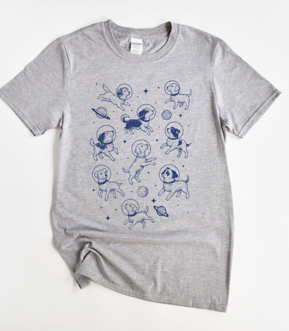 Dogs in Space Funny Dog T-Shirt