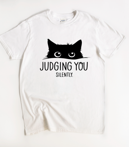 Judging You Silently Black Cat T-Shirt