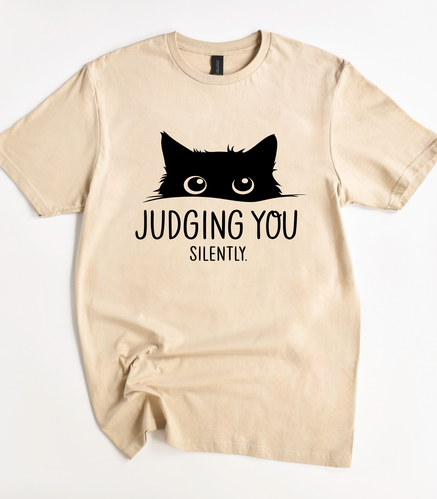Judging You Silently Black Cat T-Shirt